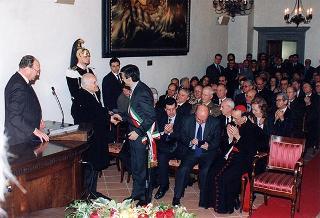 Visita alla città di Firenze.Intervento del Presidente della Repubblica alla cerimonia di riapertura della sede dell'Accademia dei Georgofili