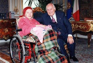 Il Presidente della Repubblica Oscar Luigi Scalfaro incontra a signora Elisa Rovetti