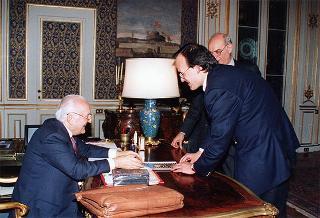 Intervista al Presidente della Repubblica del giornalista Paolo Damosso, in occasione della beatificazione del cardinale Schuster