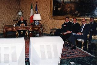 Televideo conferenza con i Presidenti della Russia, della Corea e dell'Ucraina, in occasione della cerimonia inaugurale del progetto ITUR