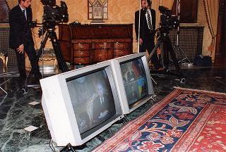 Televideo conferenza con i Presidenti della Russia, della Corea e dell'Ucraina, in occasione della cerimonia inaugurale del progetto ITUR
