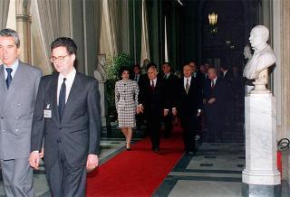 Roma, Palazzo Montecitorio: intervento del Presidente della Repubblica alla cerimonia di intitolazione della Sala stampa della Camera dei Deputati al giornalista Emilio Frattarelli