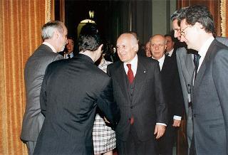 Roma, Palazzo Montecitorio: intervento del Presidente della Repubblica alla cerimonia di intitolazione della Sala stampa della Camera dei Deputati al giornalista Emilio Frattarelli