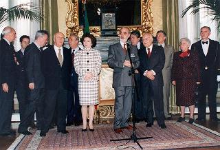 Roma, Palazzo Montecitorio: intervento del Presidente della Repubblica alla cerimonia di intitolazione della Sala stampa della Camera dei Deputati al giornalista Emilio Frattarelli