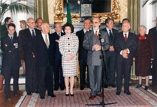 Roma, Palazzo Montecitorio: intervento del Presidente della Repubblica alla cerimonia di intitolazione della Sala stampa della Camera dei Deputati al giornalista Emilio Frattarelli