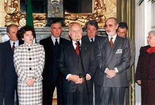 Roma, Palazzo Montecitorio: intervento del Presidente della Repubblica alla cerimonia di intitolazione della Sala stampa della Camera dei Deputati al giornalista Emilio Frattarelli