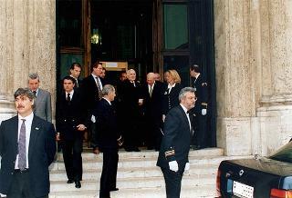 Roma, Palazzo Montecitorio: intervento del Presidente della Repubblica alla cerimonia di intitolazione della Sala stampa della Camera dei Deputati al giornalista Emilio Frattarelli