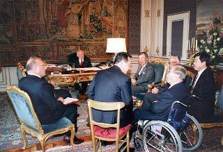 Prof. In Yung Chung, presidente dell'Associazione Corea-Italia, on. prof. Giorgio De Giuseppe e S.E. Doo Byong Shin, ambasciatore della Repubblica di Corea a Roma