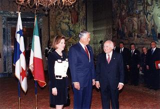 Incontro con il Presidente della Repubblica del Panama e la signora Perez Balladares