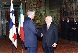 Incontro con il Presidente della Repubblica del Panama e la signora Perez Balladares