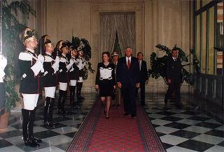 Incontro con il Presidente della Repubblica del Panama e la signora Perez Balladares