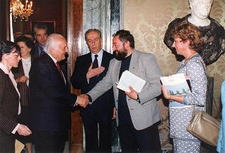 Delegazione di studenti dell'Istituto tecnico commerciale statale "Eugenio Bona" di Biella - Quirinale - Sala del Bronzino