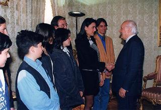 Delegazione di studenti della Scuola media statale di Rosarno