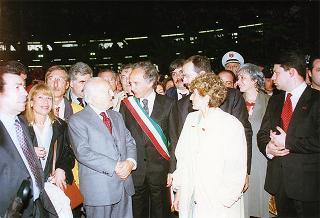 Visita del Presidente della Repubblica a Genova per l'Esposizione internazionale "Euroflora 96"