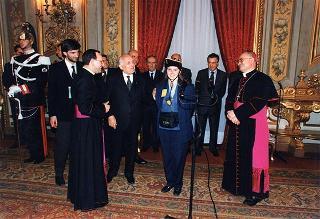 Delegazione di partecipanti al 53° Congresso nazionale della Federazione Universitaria Cattolica Italiana, in occasione del centenario di fondazione della FUCI