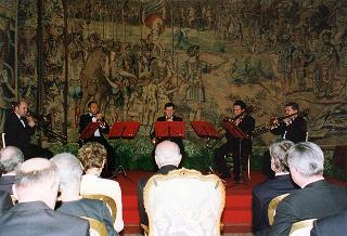 Cerimonia di consegna delle "Stelle al Merito del Lavoro" ai nuovi Maestri del lavoro del Lazio e dell'Umbria e successivo concerto del Quintetto Rossini Ottoni di Pesaro