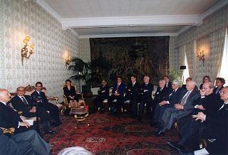 Il Presidente della Repubblica Oscar Luigi Scalfaro riceve in udienza una delegazione di Difensori civici regionali