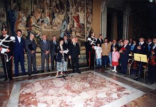 Delegazione di partecipanti alla VII Rassegna nazionale delle scuole medie ad indirizzo musicale