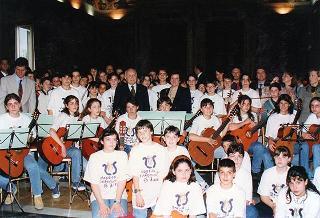 Delegazione di partecipanti alla VII Rassegna nazionale delle scuole medie ad indirizzo musicale