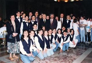 Delegazione di partecipanti alla VII Rassegna nazionale delle scuole medie ad indirizzo musicale