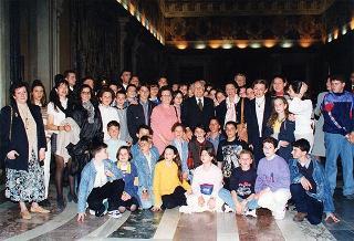 Delegazione di partecipanti alla VII Rassegna nazionale delle scuole medie ad indirizzo musicale