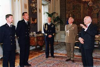 Delegazione della Scuola allievi sotufficiali della Marina Militare, in servizio di guardia d'onore al Palazzo del Quirinale