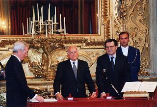 Giuramento dei componenti il Gabinetto Prodi