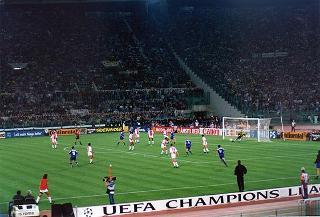 Roma, Stadio Olimpico: intervento del Presidente della Repubblica alla finale della Coppa dei Campioni di calcio Ajax-Juventus