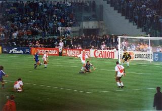 Roma, Stadio Olimpico: intervento del Presidente della Repubblica alla finale della Coppa dei Campioni di calcio Ajax-Juventus