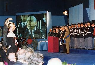 Roma: intervento del Presidente della Repubblica, in forma ufficiale, alla Festa della polizia 1996