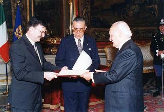 Miodrag Lekic, nuovo ambasciatore della Repubblica Federale di Jugoslavia: presentazione lettere credenziali