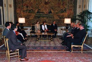 Ake Malm, presidente dell'Associazione della stampa estera in Italia, con il Consiglio direttivo
