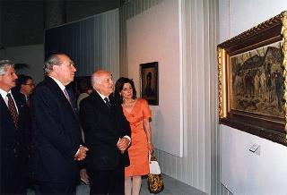 Roma, Istituto italo-latino americano: intervento del Presidente della Repubblica, con il Presidente dell'Uruguay, all'inaugurazione della Mostra "Giovanni Fattori e l'Uruguay"
