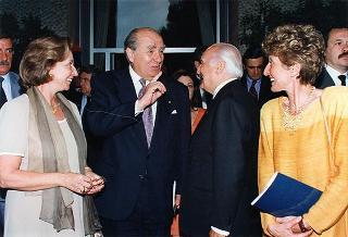 Roma, Istituto italo-latino americano: intervento del Presidente della Repubblica, con il Presidente dell'Uruguay, all'inaugurazione della Mostra "Giovanni Fattori e l'Uruguay"