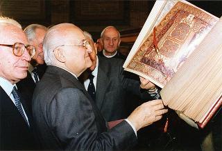 Roma, Basilica di S. Paolo fuori le Mura: intervento del Presidente della Repubblica alla cerimonia di presentazione della Bibbia di Carlo il Calvo