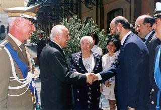 Inaugurazione dell'Archivio Storico del Quirinale, in occasione del 50° anniversario della Fondazione della Repubblica
