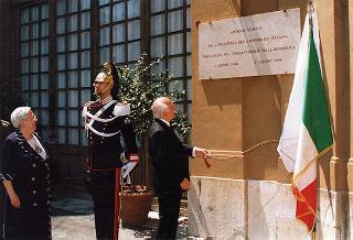 Inaugurazione dell'Archivio Storico del Quirinale, in occasione del 50° anniversario della Fondazione della Repubblica