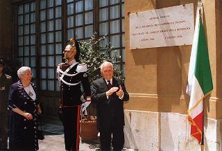 Inaugurazione dell'Archivio Storico del Quirinale, in occasione del 50° anniversario della Fondazione della Repubblica