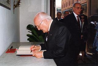 Inaugurazione dell'Archivio Storico del Quirinale, in occasione del 50° anniversario della Fondazione della Repubblica