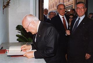 Inaugurazione dell'Archivio Storico del Quirinale, in occasione del 50° anniversario della Fondazione della Repubblica