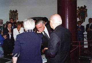 Inaugurazione dell'Archivio Storico del Quirinale, in occasione del 50° anniversario della Fondazione della Repubblica