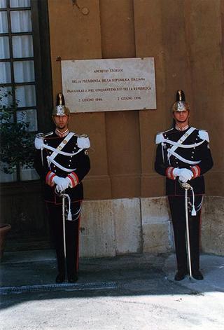 Inaugurazione dell'Archivio Storico del Quirinale, in occasione del 50° anniversario della Fondazione della Repubblica