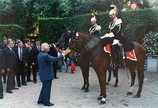 Apertura al pubblico dei giardini del Quirinale, in occasione del 50° anniversario della Fondazione della Repubblica