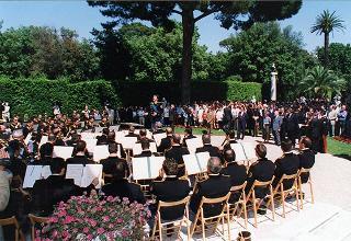 Apertura al pubblico dei giardini del Quirinale, in occasione del 50° anniversario della Fondazione della Repubblica