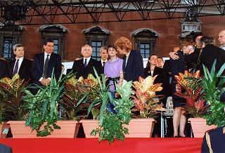 Roma, Piazza S. Giovanni in Laterano: intervento del Presidente della Repubblica ai funerali di Luciano Lama