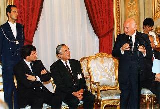 Giorgio Fossa, presidente della Confindustria, con il Consiglio dei presidenti delle Confederazioni industriali d'Europa (UNICE)