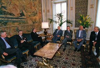 Mario Ciancio Sanfilippo, nuovo presidente della Federazione italiana editori giornali, con il Comitato di presidenza della FIEG