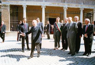 Roma, Chiesa di S. Giorgio al Velabro: intervento del Presidente della Repubblica alla cerimonia d'inaugurazione del restauro della Chiesa