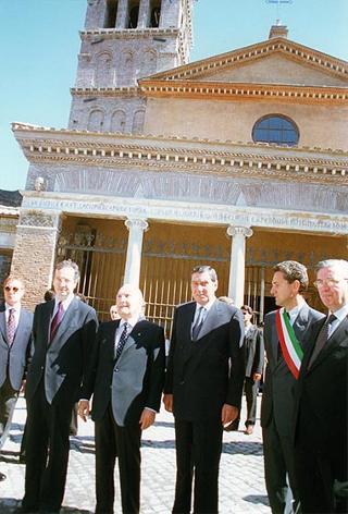 Roma, Chiesa di S. Giorgio al Velabro: intervento del Presidente della Repubblica alla cerimonia d'inaugurazione del restauro della Chiesa