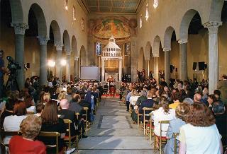 Roma, Chiesa di S. Giorgio al Velabro: intervento del Presidente della Repubblica alla cerimonia d'inaugurazione del restauro della Chiesa